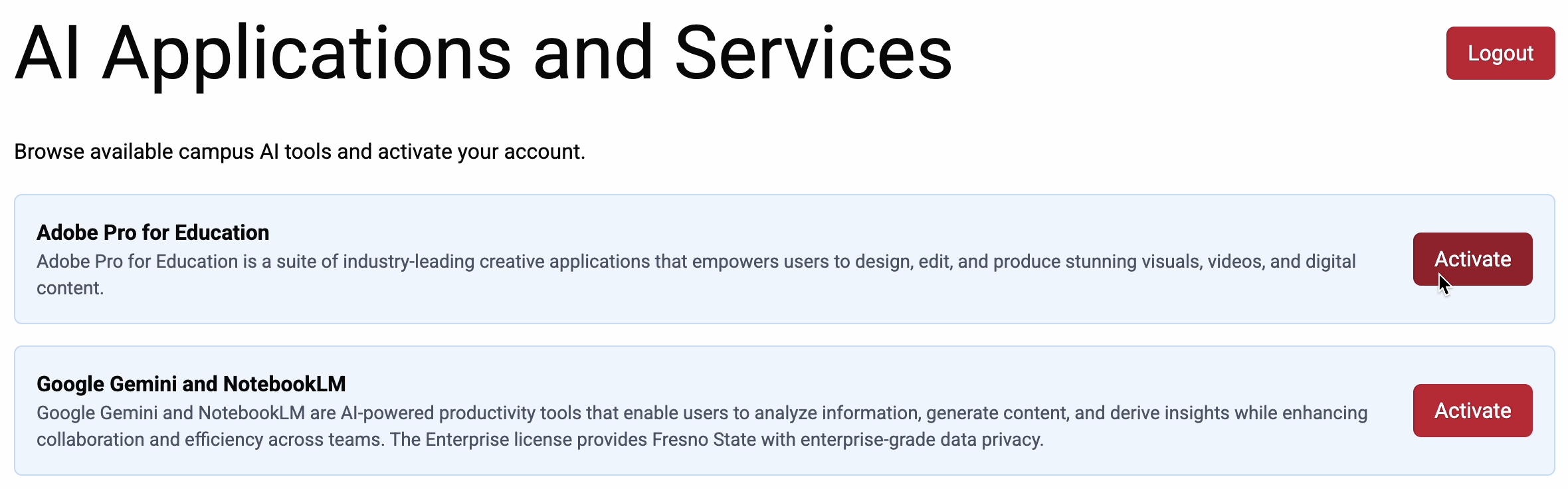 AI Application an dServices Adobe Pro for Education
