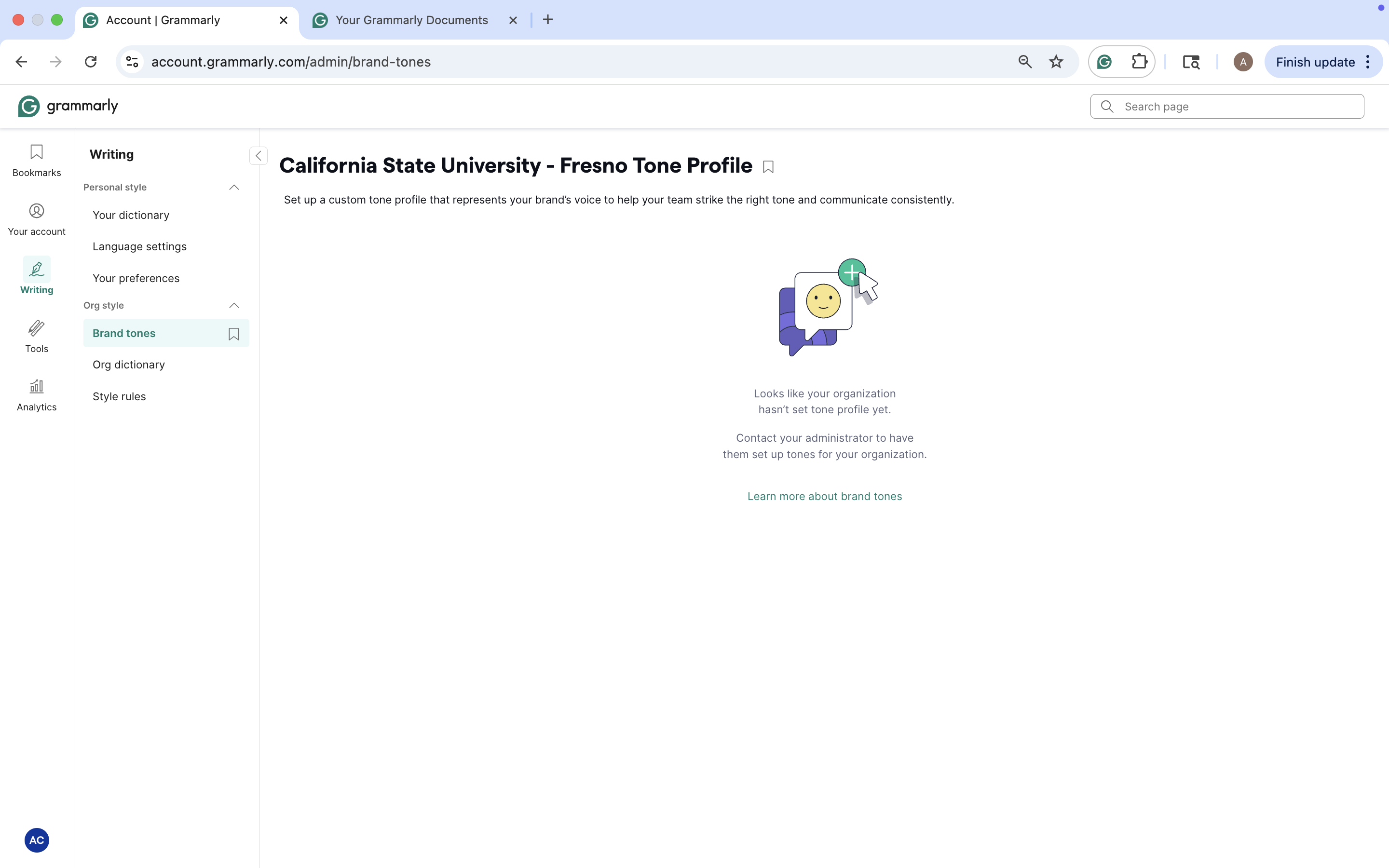 Grammarly brand tones