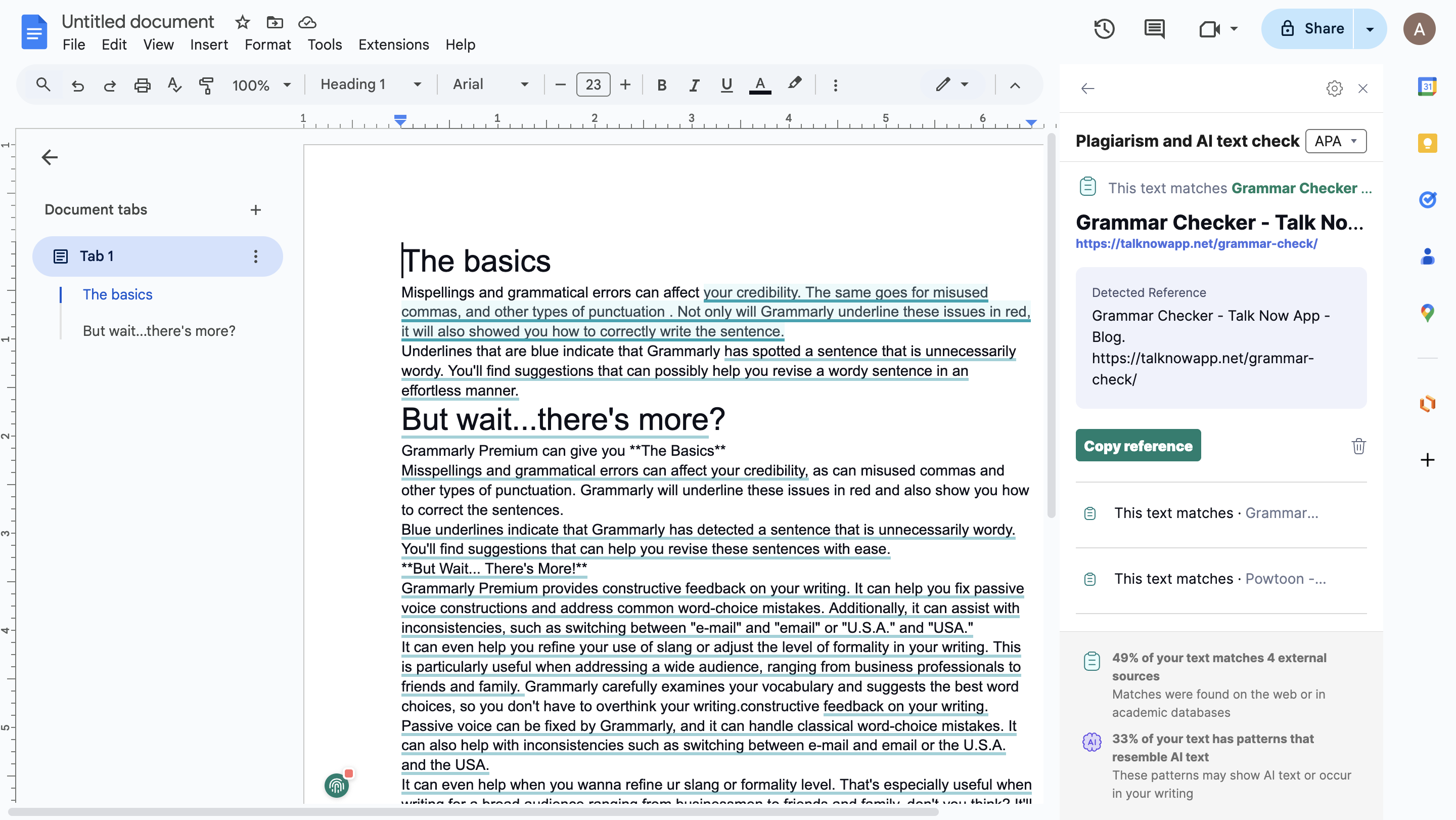 Google docs plagiarism detection
