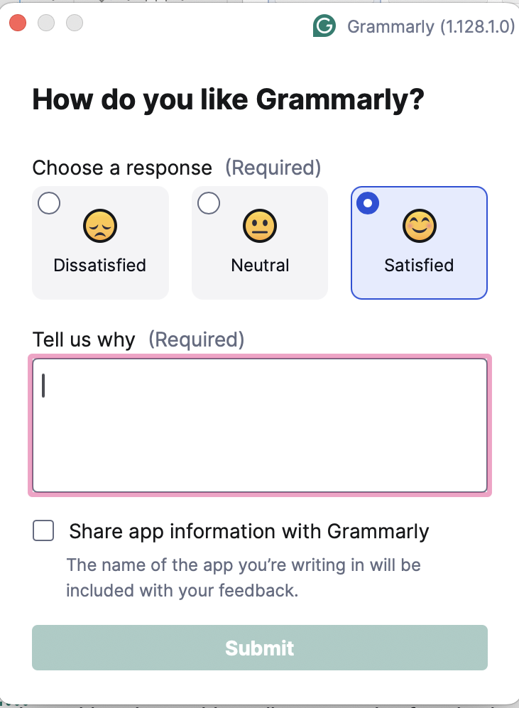 Microsoft word leave feedback grammarly