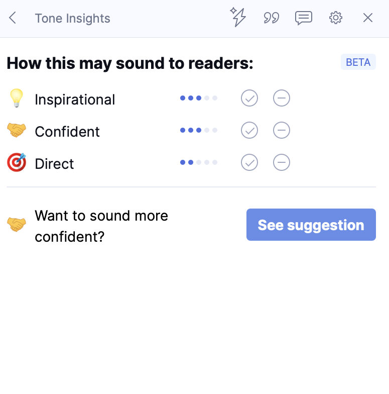 Microsoft Word tone insights