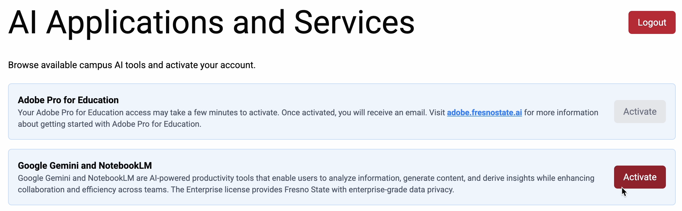 AI applications and services